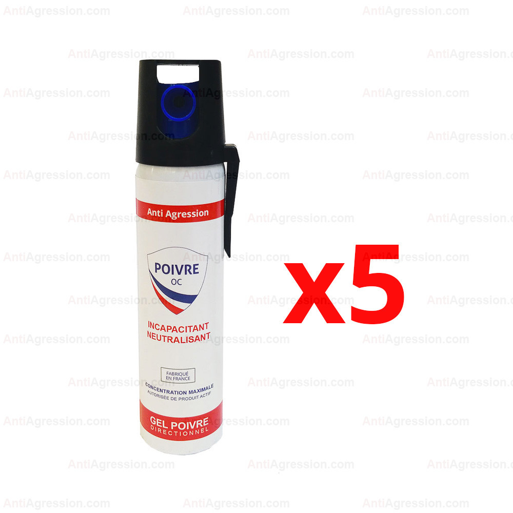 Pack x3 bombe lacrymogène gel poivre 75ml - Roumaillac