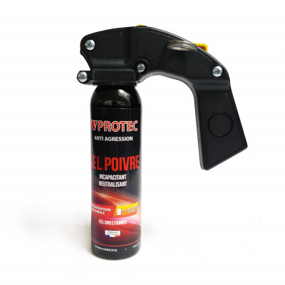 Spray anti agression porte-clef rechargeable - Noir - Bombe lacrymogène à  poivre (10957110)