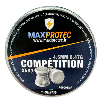 500 plombs plats premium Maxiprotec Compétition cal. 4.5 mm